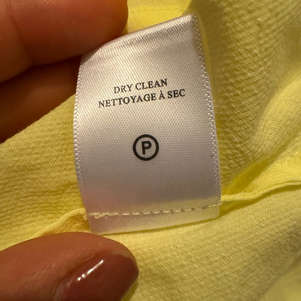A.L.C. Carey Pleat Poplin Top in Canary Yellow size 2 - Picture 9 of 12
